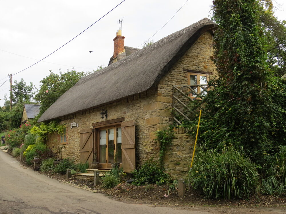The thatched barn in Middle Barton